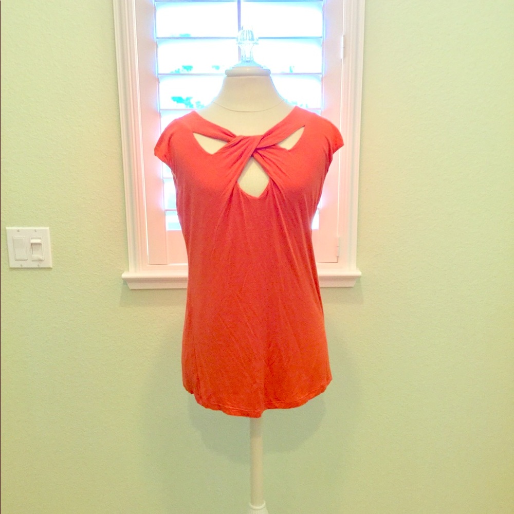 Gorgeous Pleione Orange Top with Cut Outs
